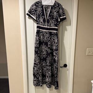 Anthropologie’s Somerset Black and White Maxi Dress